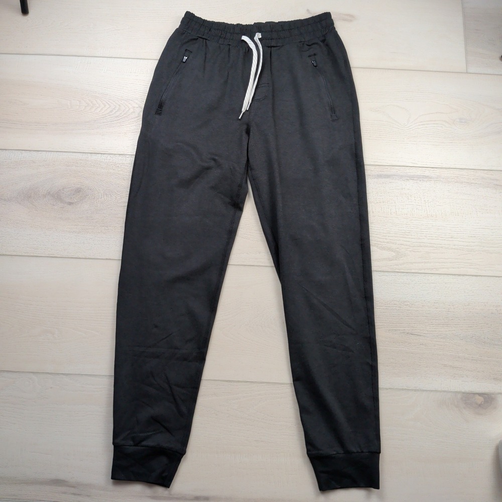Vuori Ponto Performance Joggers Black Heather Dreamknit Activewear Pant Womens S